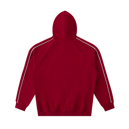 Contrast Piping Raglan Hoodie