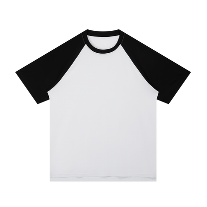 Contrast Raglan Sleeve Mesh T-Shirt