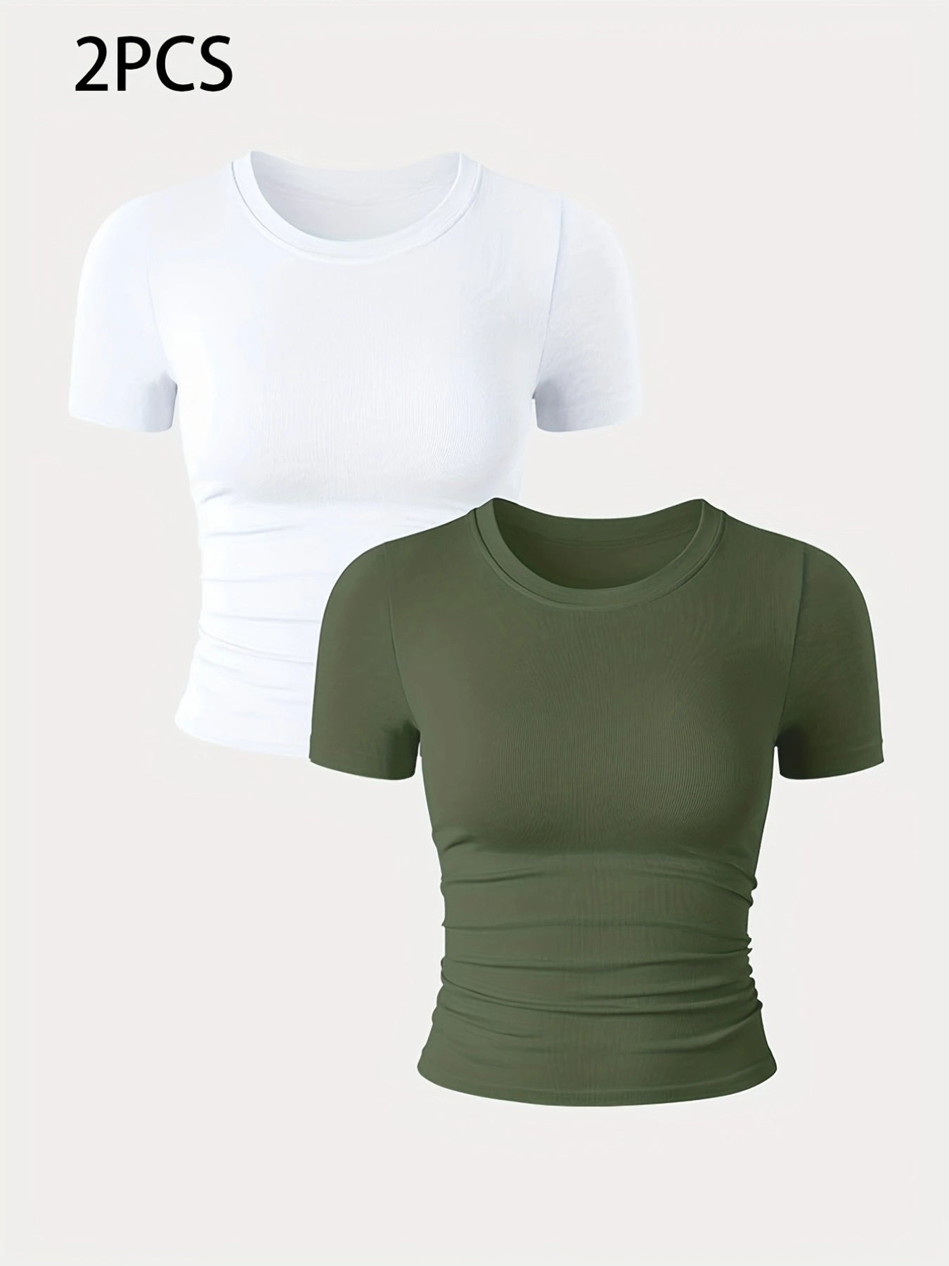 2 Packs Women's Seamless Workout Tops - Breathable Short Sleeve Athletic Shirts, Moisture Wicking Quick Dry Tees With Soft Stretch Fabric - Sureru