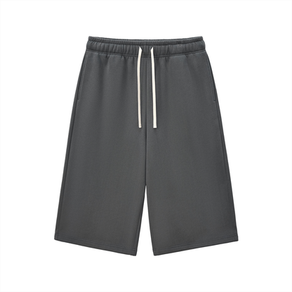 Relaxed Drawstring Three-quarter Sweatpants