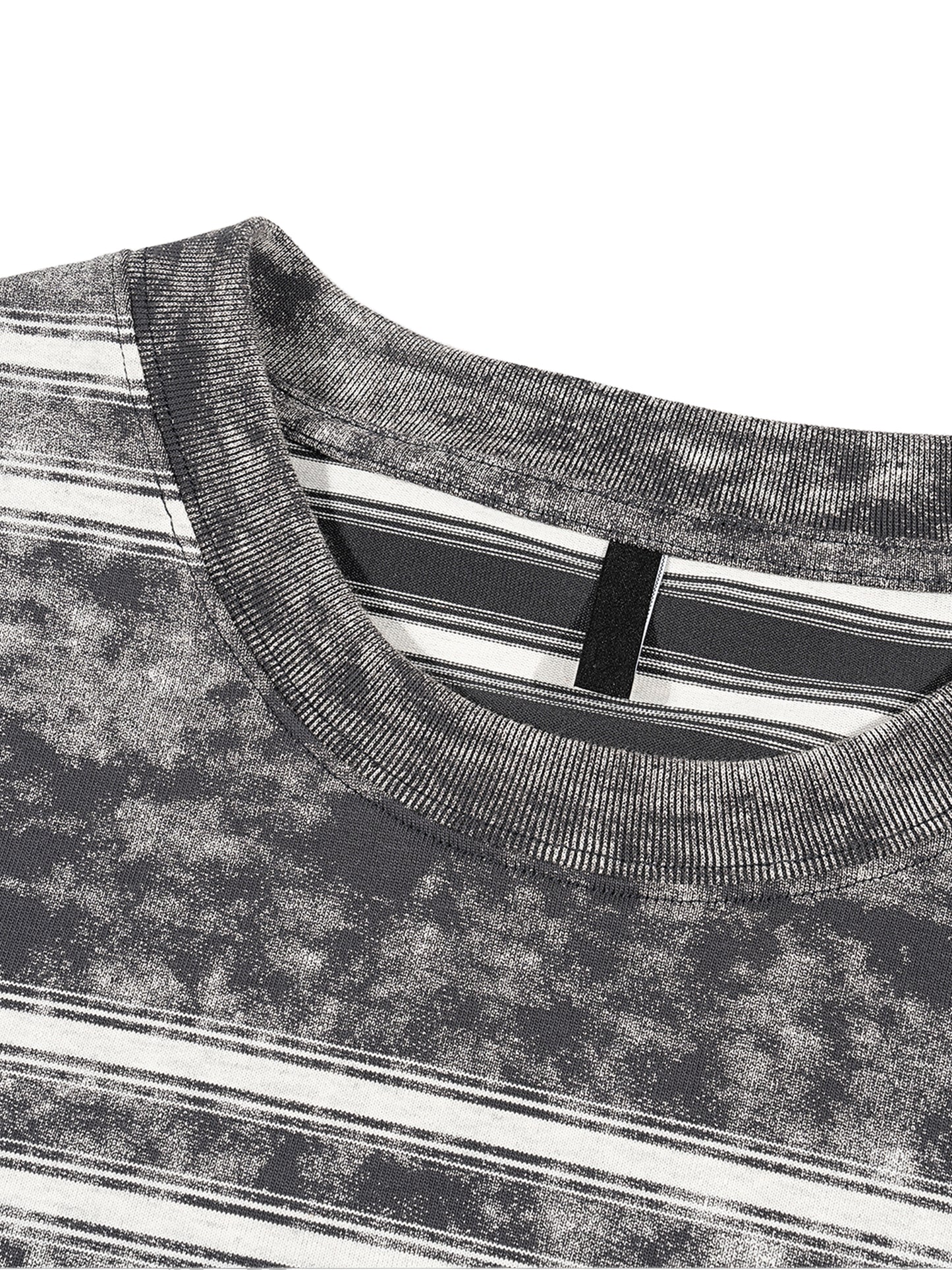 Snow Washed Striped Boxy T-Shirt