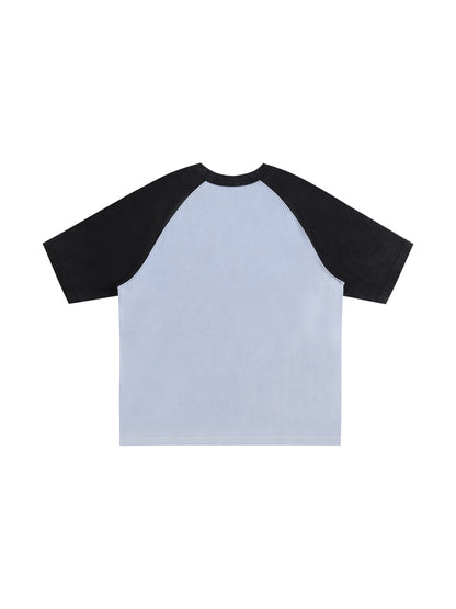 Color-Blocked Raglan Sleeve T-Shirt