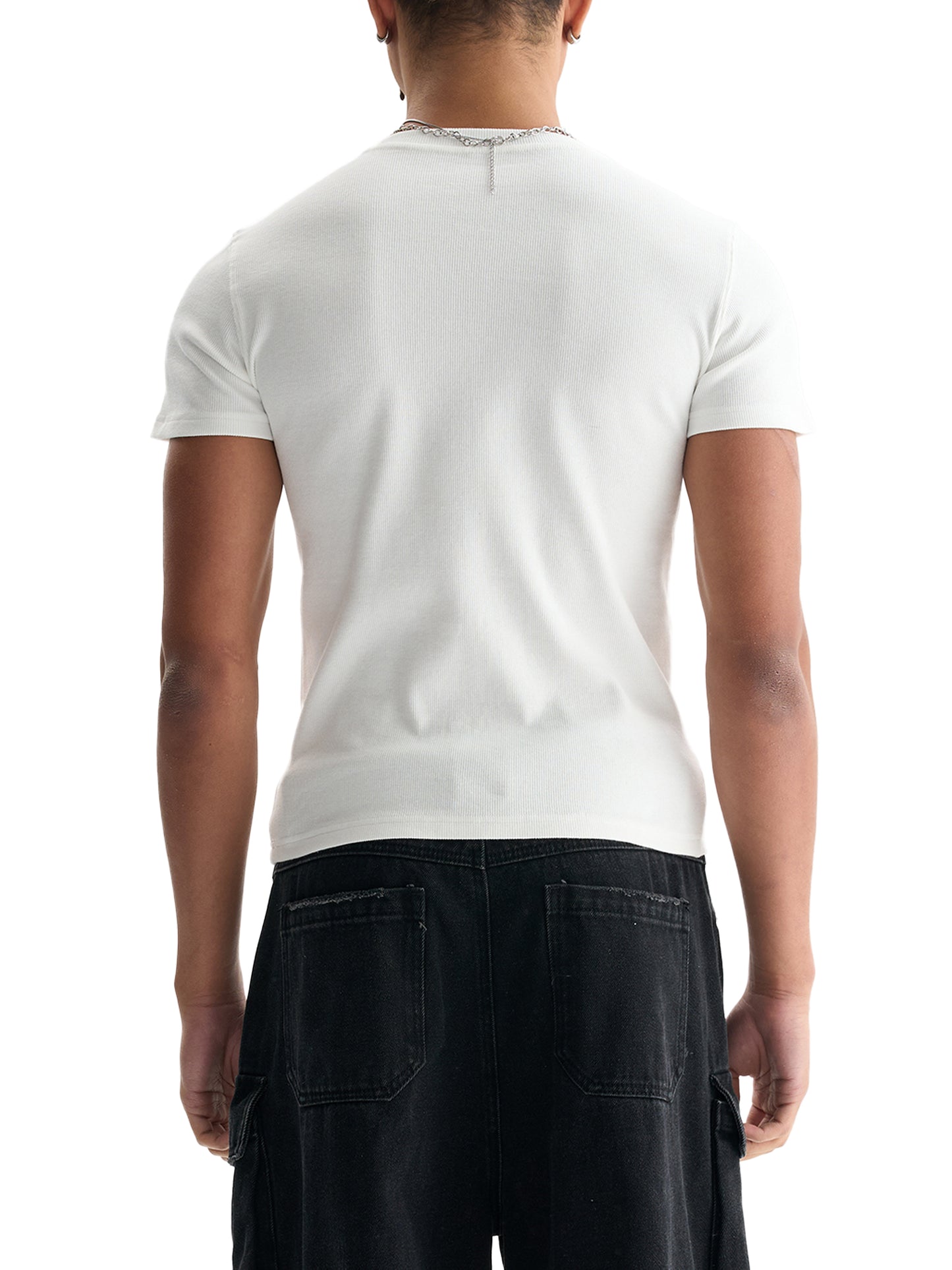 Men's Bodycon Ribbed Crop Top