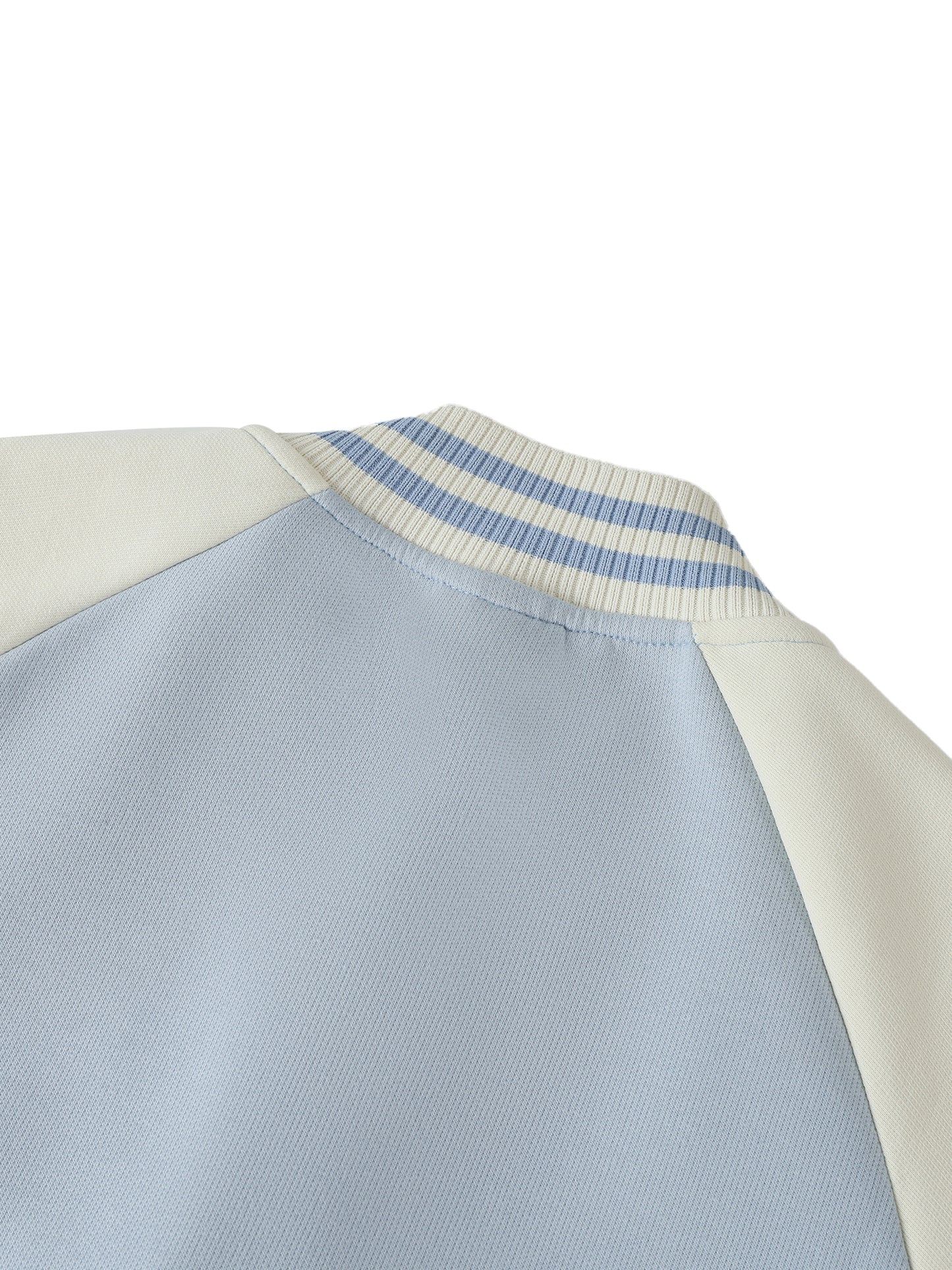 Two Tone Raglan Sleeve Varsity Jacket