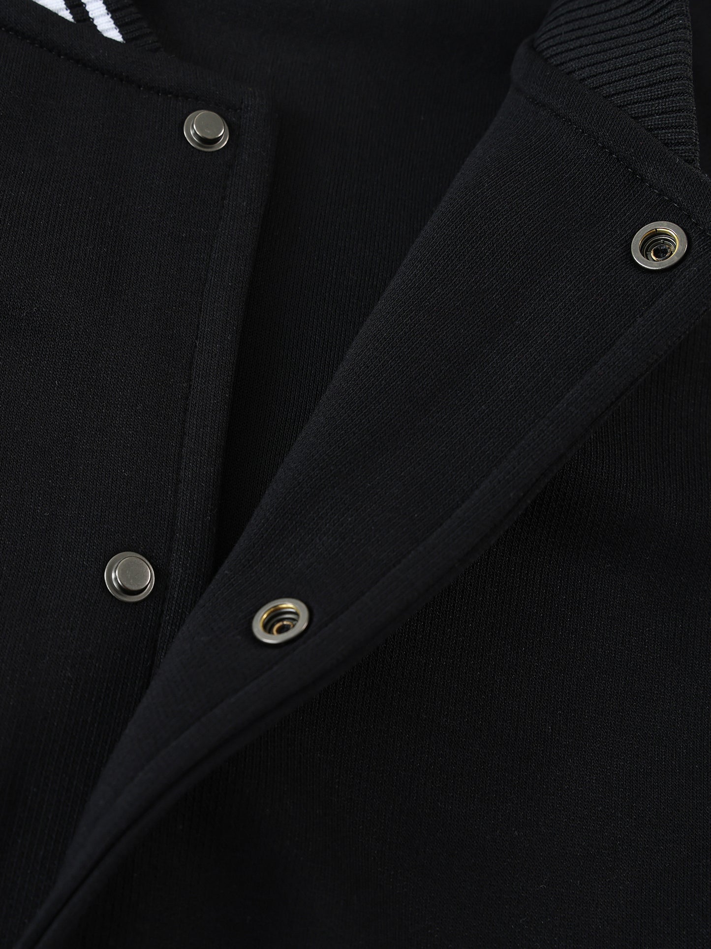 Contrast Trim Raglan Varsity Jacket