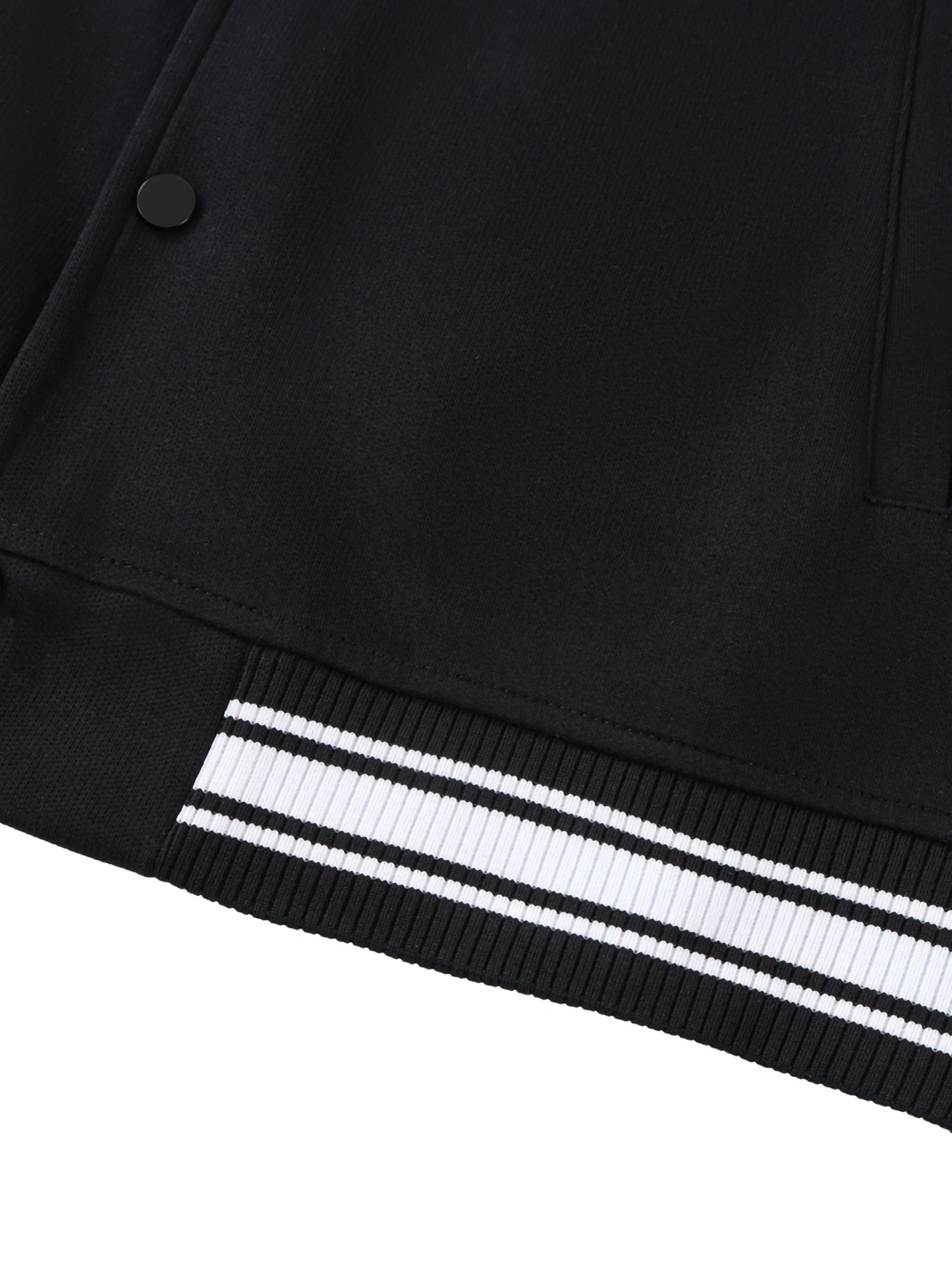 Contrast Trim Raglan Varsity Jacket