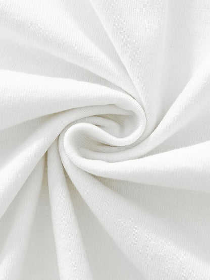 Layered Contrast Sleeve Cotton T-Shirt