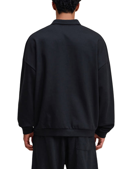 Heavyweight Fleece Polo Sweatshirt