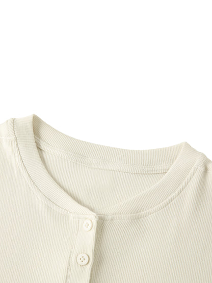 Modal Bodycon Henley Shirt
