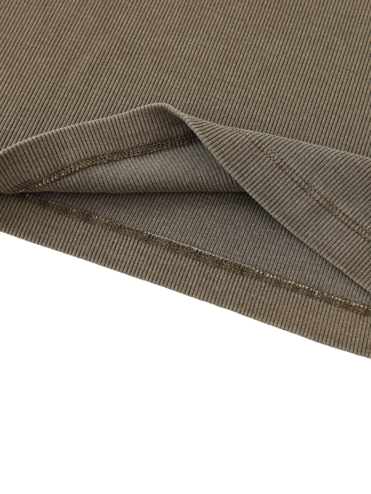 Dyed Washed Raglan Long Sleeve Slim T-Shirt