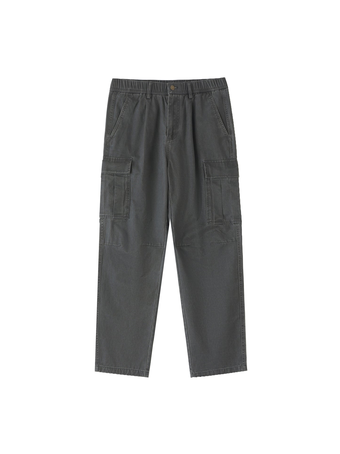 Cotton Elastic-Waist Cargo Pants