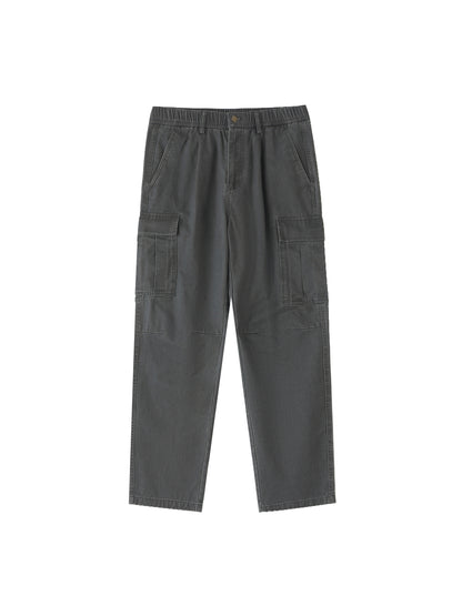 Cotton Elastic-Waist Cargo Pants