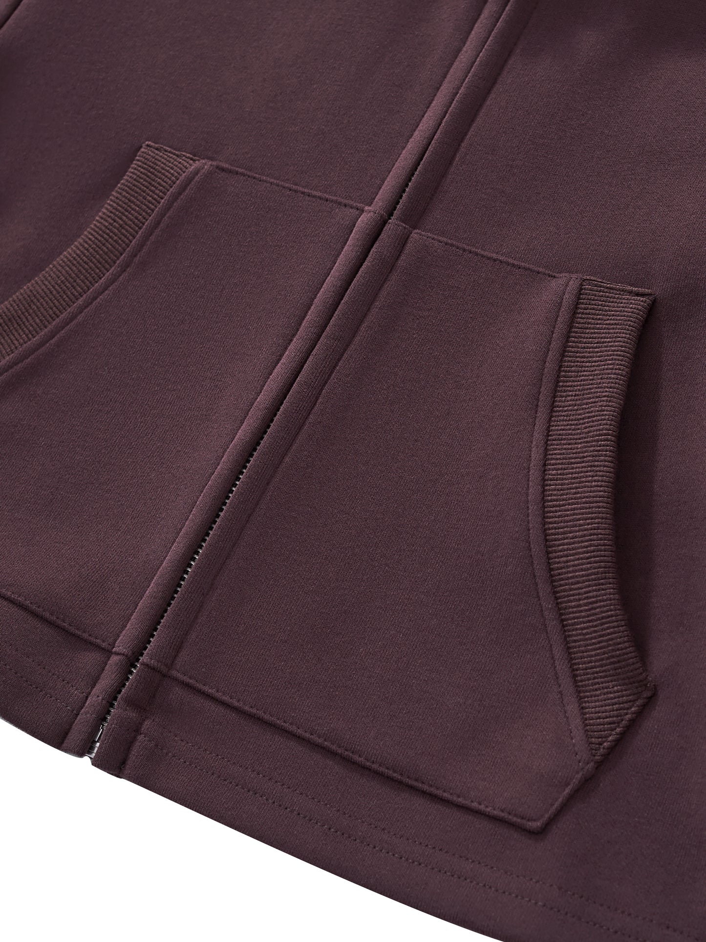 Essential Cropped Zip-Up Hoodie