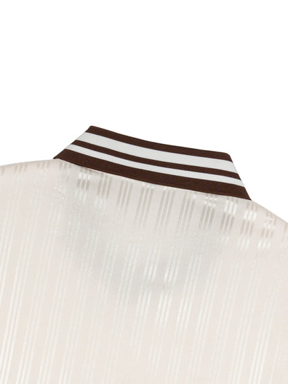 Contrast Stripes Polo Collar T-Shirt