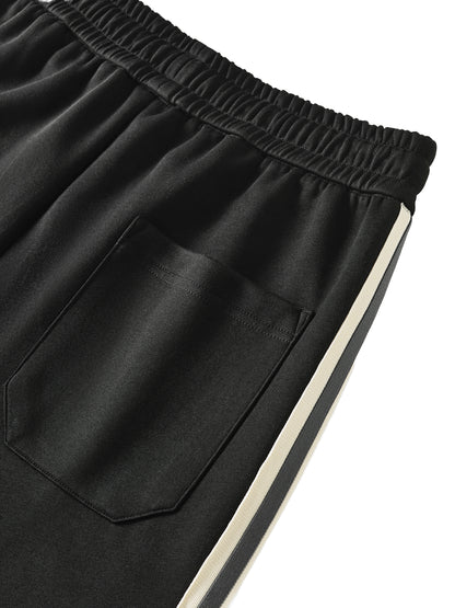 Contrast Side-Stripe Straight-Leg  Pants