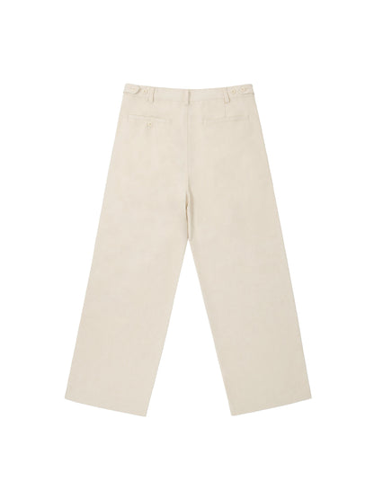 Adjustable Waist Straight-Leg Pants