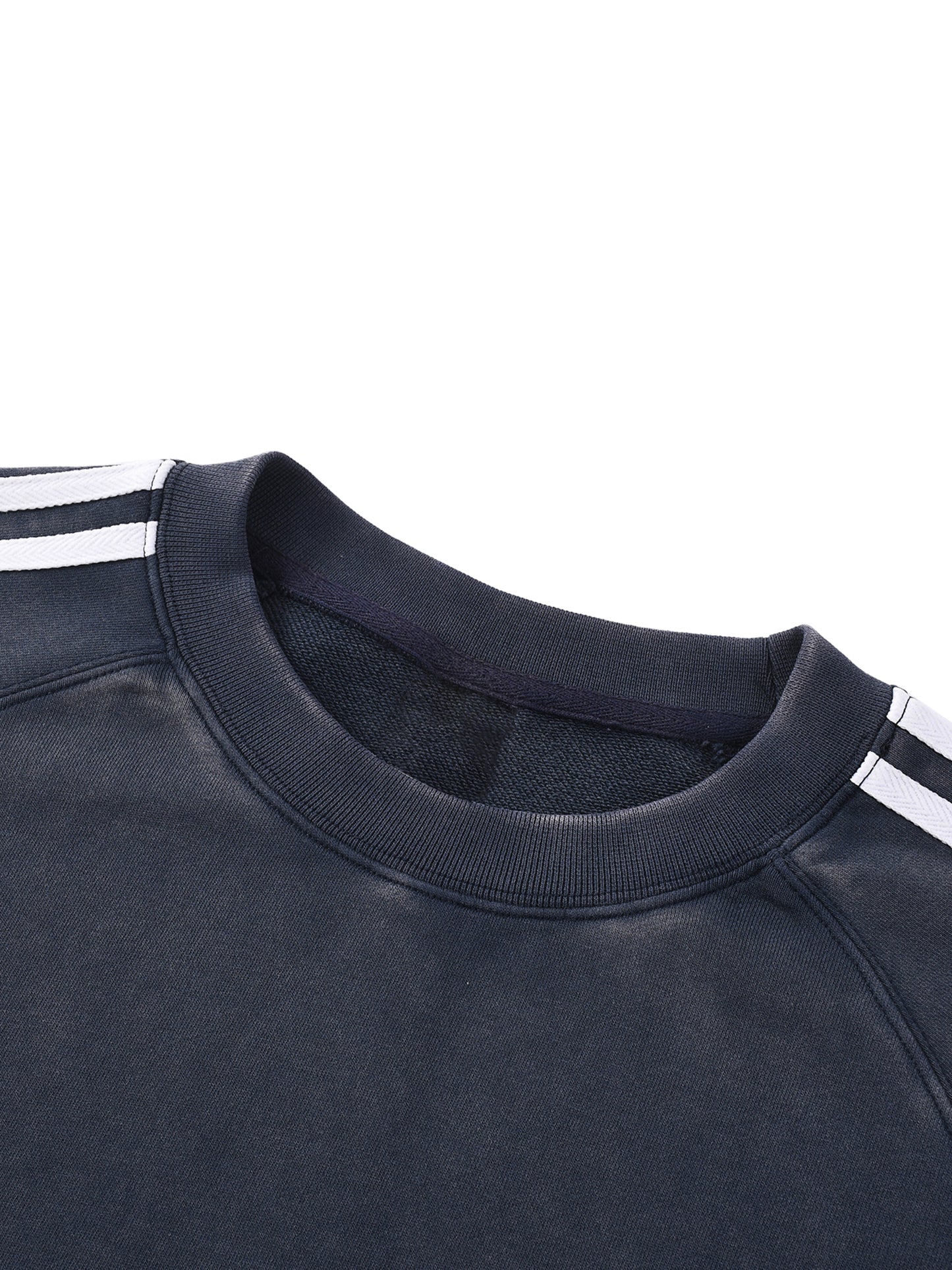 Snow Washed Contrast Tape Sweatshirt