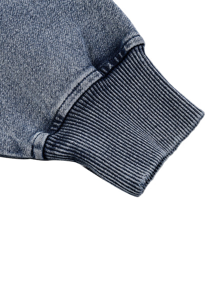 Snow Wash Oversized Crewneck Sweatshirt