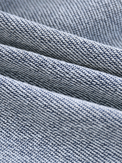 Snow Wash Oversized Zip-Up Hoodie