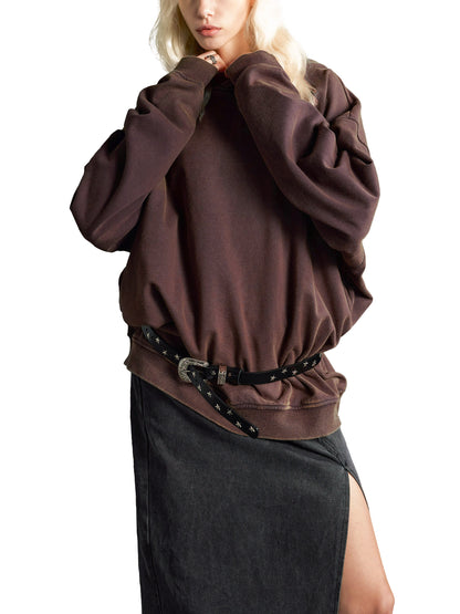 Vintage Washed Gradient Fleece Hoodie