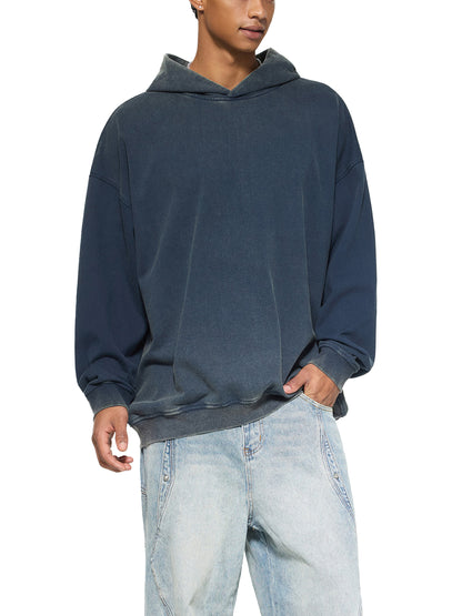 Vintage Washed Gradient Fleece Hoodie