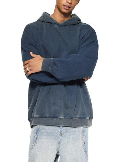Vintage Washed Gradient Fleece Hoodie