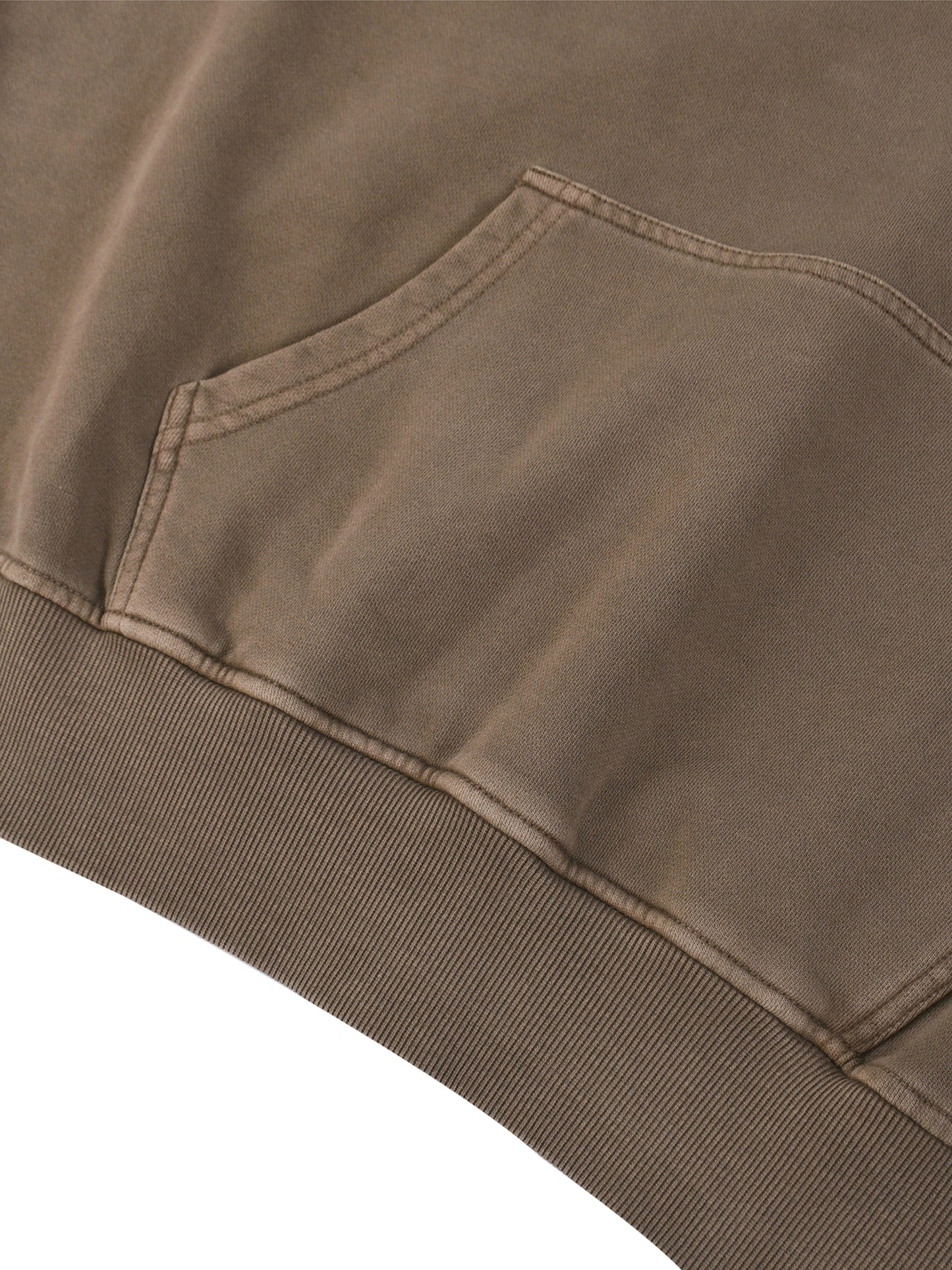 Snow Washed Tape Raw Edge Hoodie