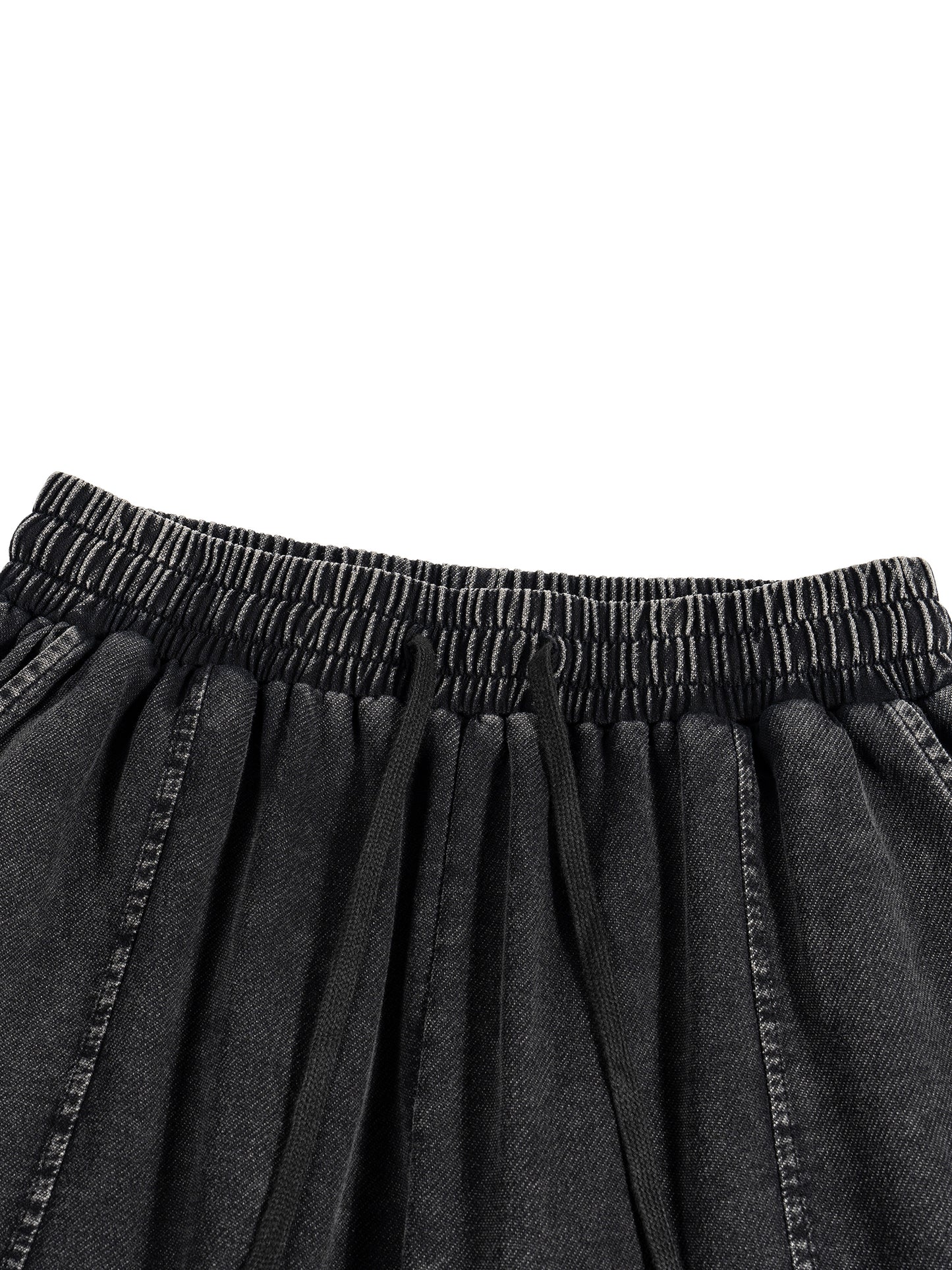Snow Wash Drawstring Cotton Pants