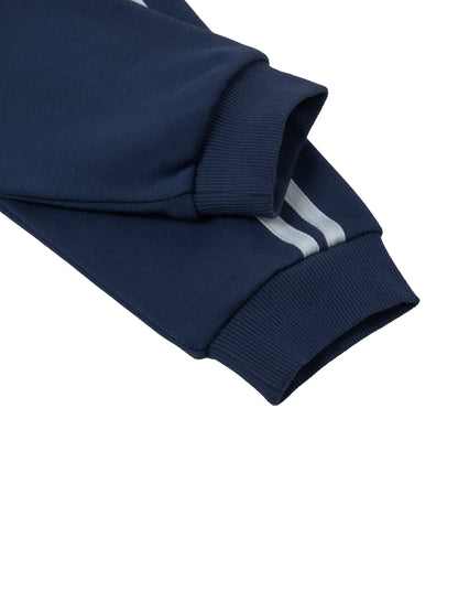 Contrast Side Stripe Cropped Hoodie