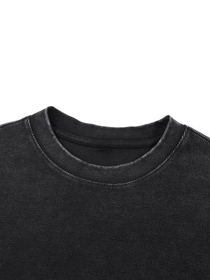 Mineral Wash Waffle Oversized T-Shirt