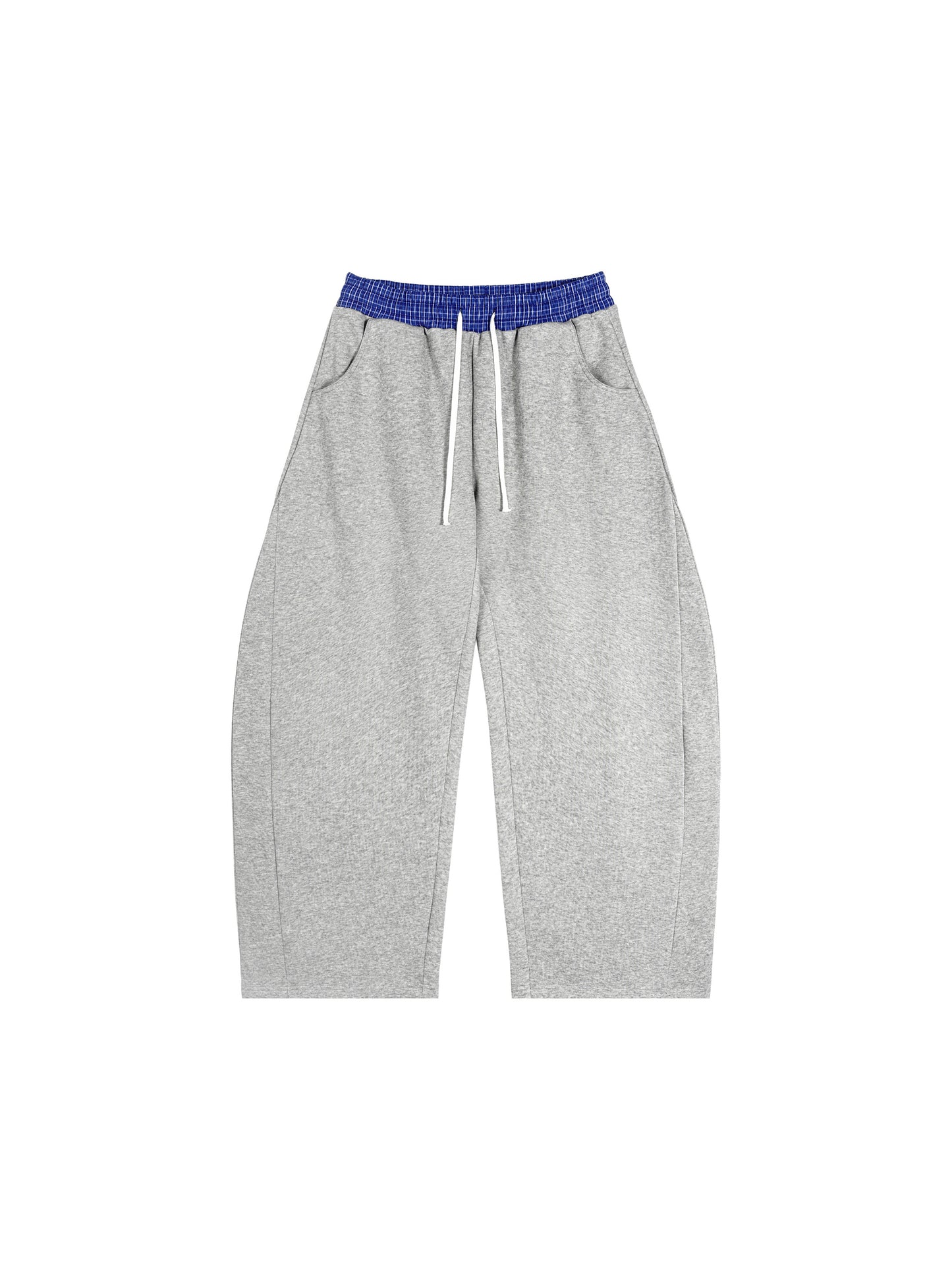 Plaid Waistband Barrel Sweatpants
