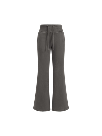 Vintage Washed Flared Fleece Pants