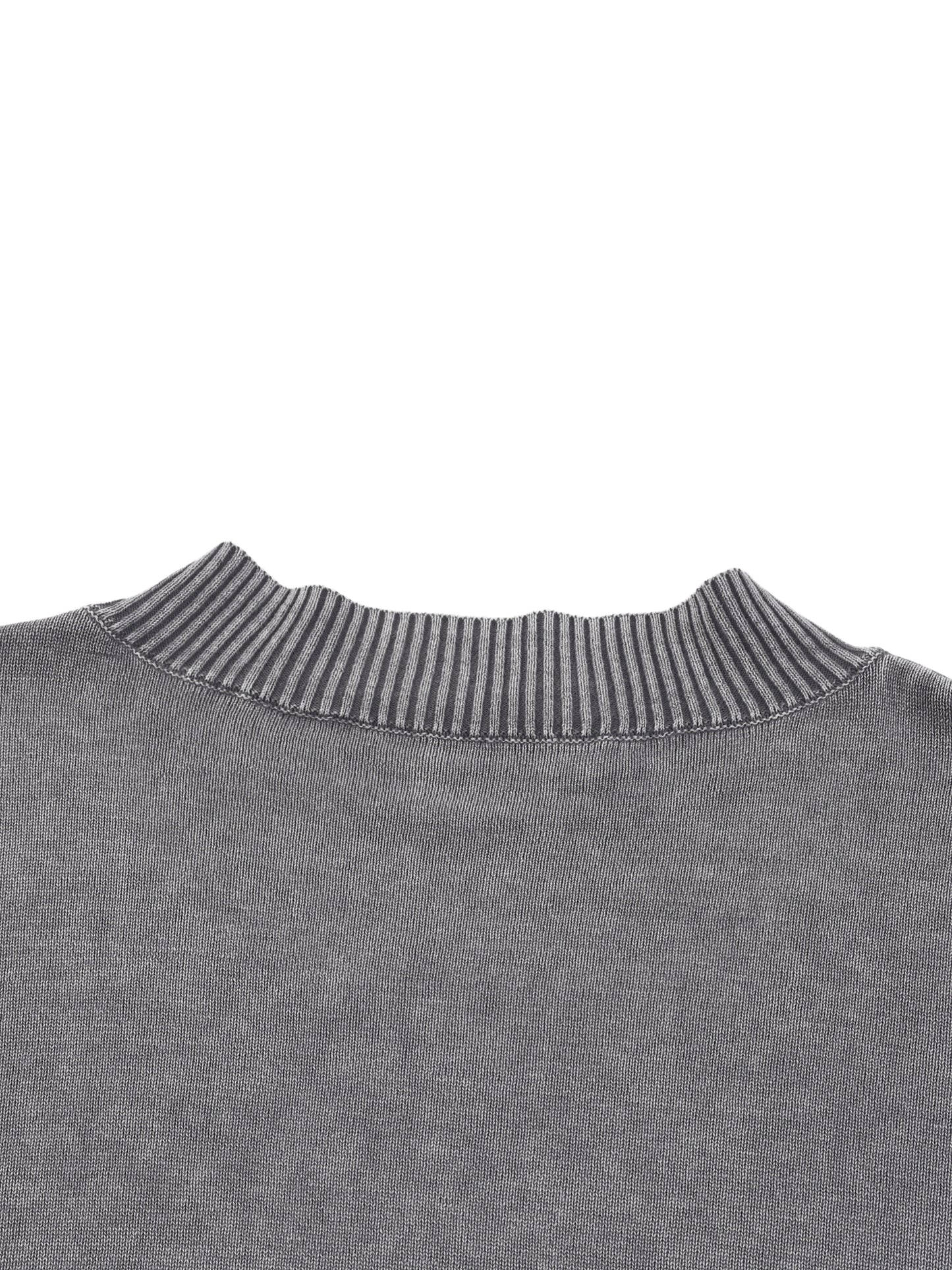 Mineral Wash Balloon Sleeve Cropped Sweater