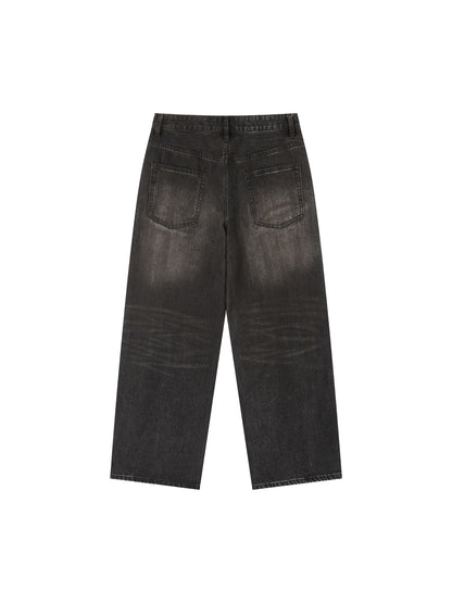 Vintage Wash Heavyweight Denim Jeans