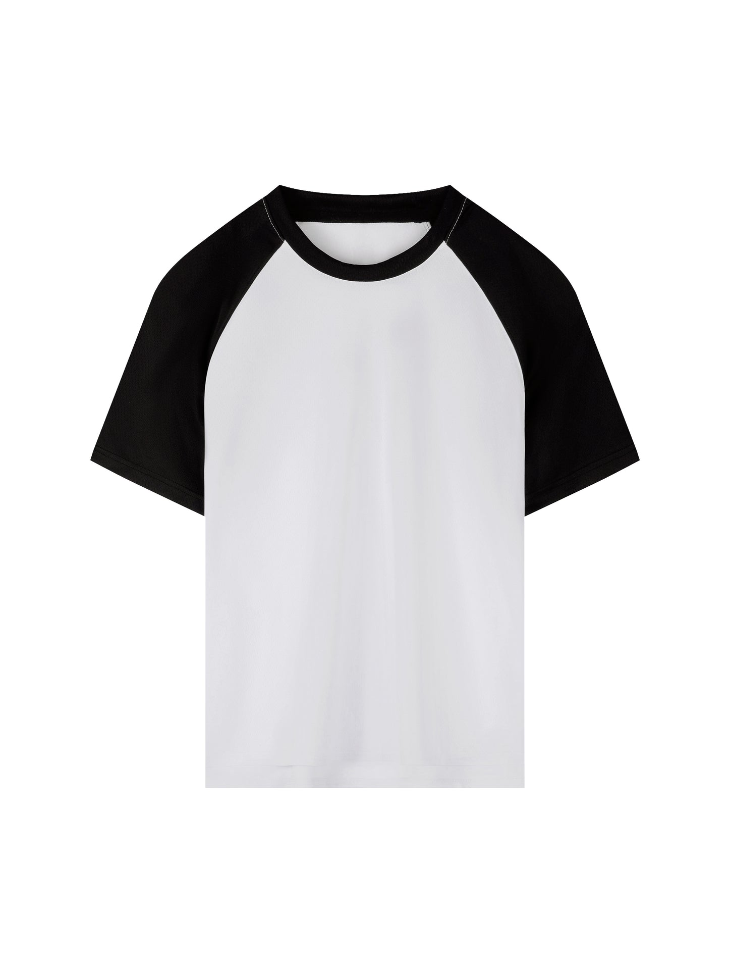 Contrast Raglan Sleeve Mesh T-Shirt