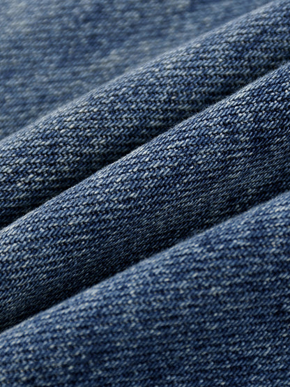 Vintage Wash Zip Up Denim Jacket