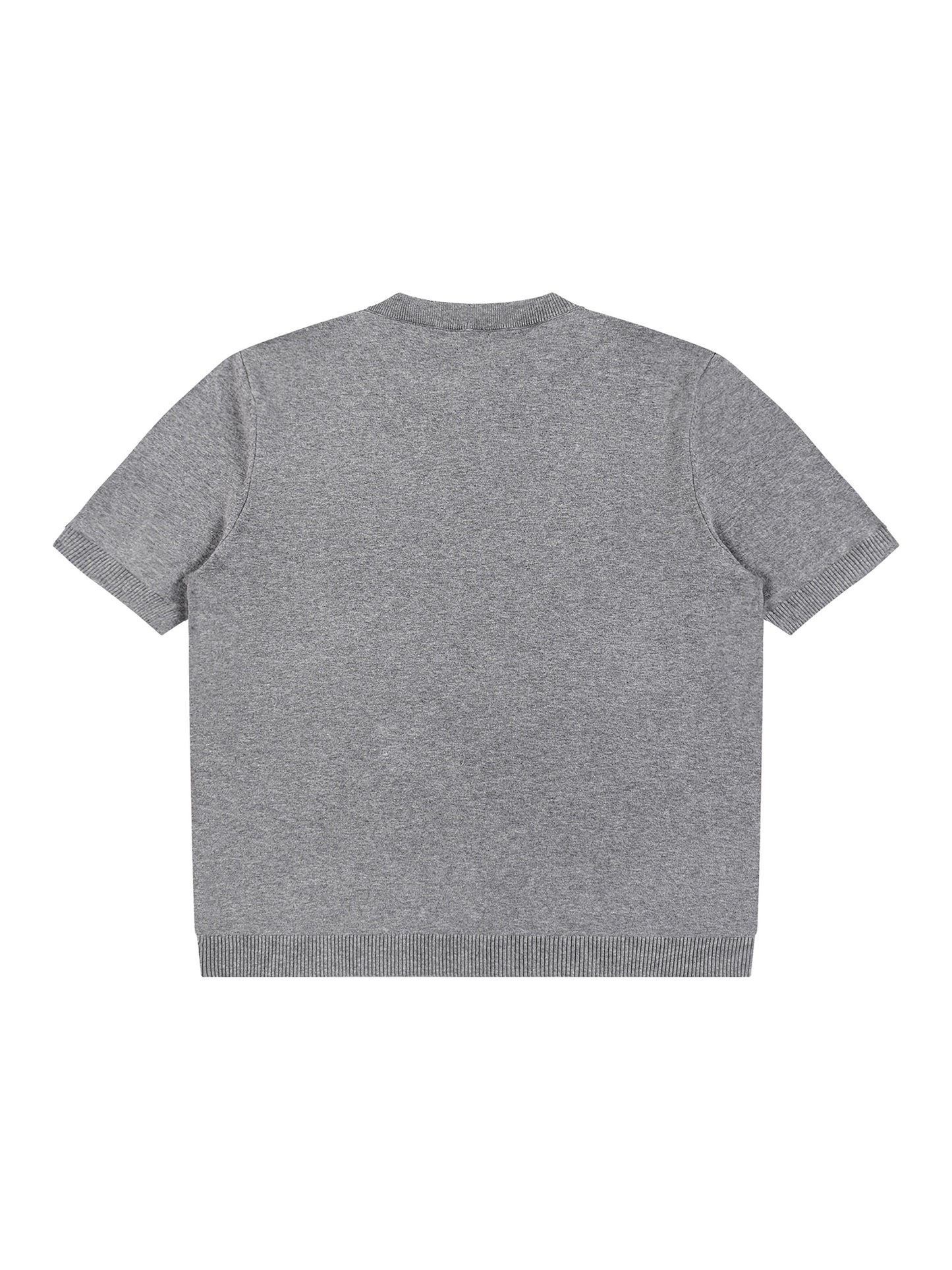 Cotton Knit Short Sleeve Henley T-Shirt