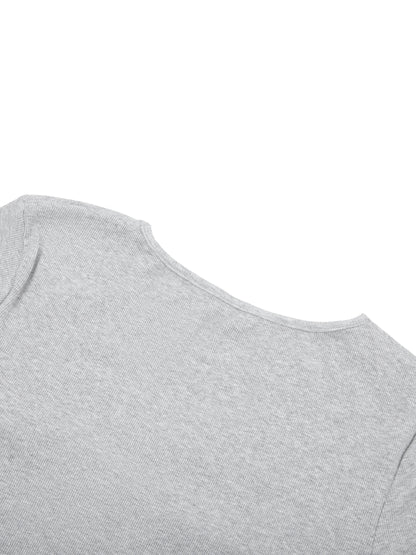 Women's Ruched Long Sleeve Crop T-Shirt