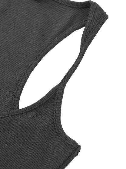 Slim Fit Ribbed Racerback Tank Top