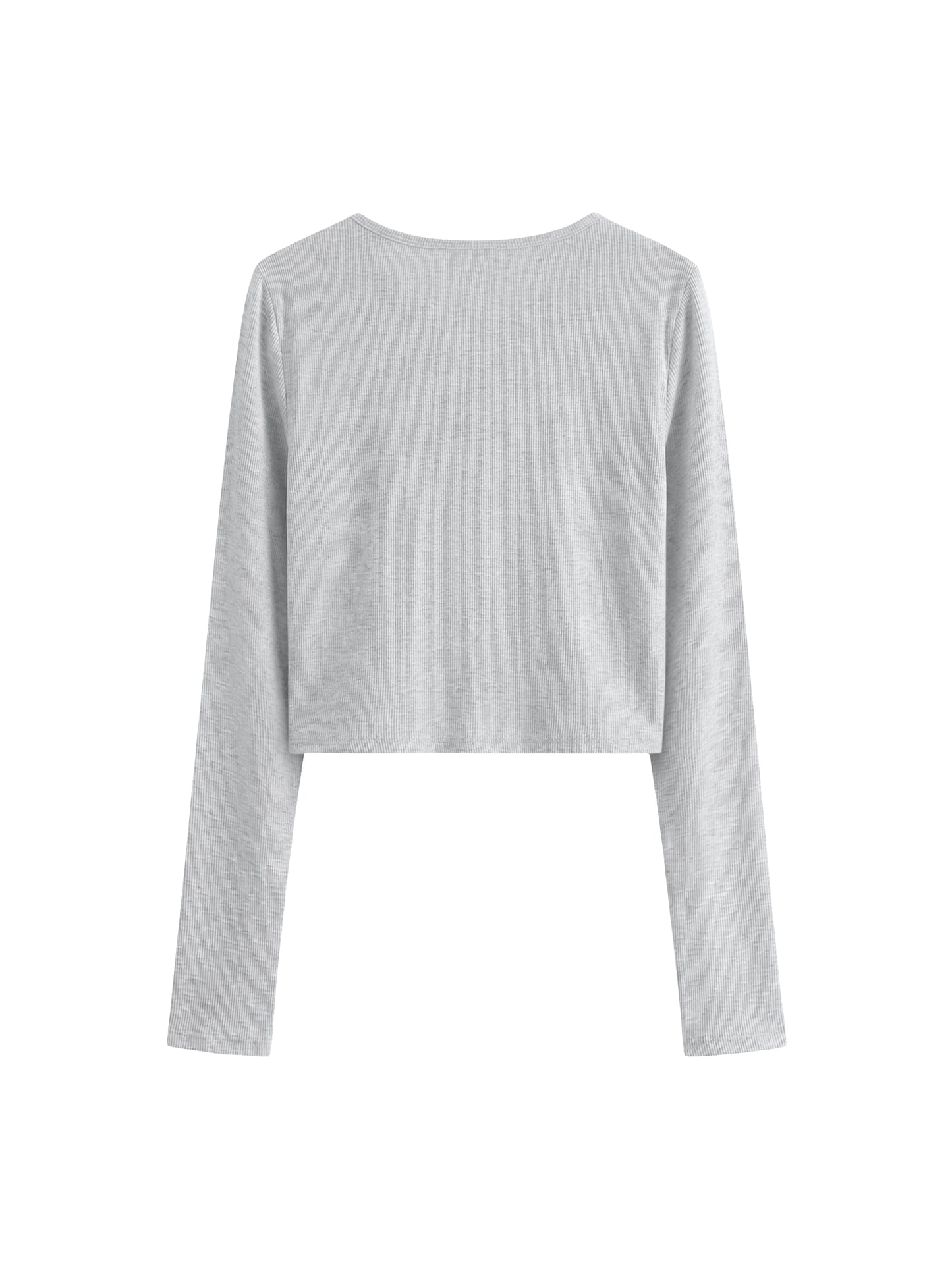 Women's Ruched Long Sleeve Crop T-Shirt