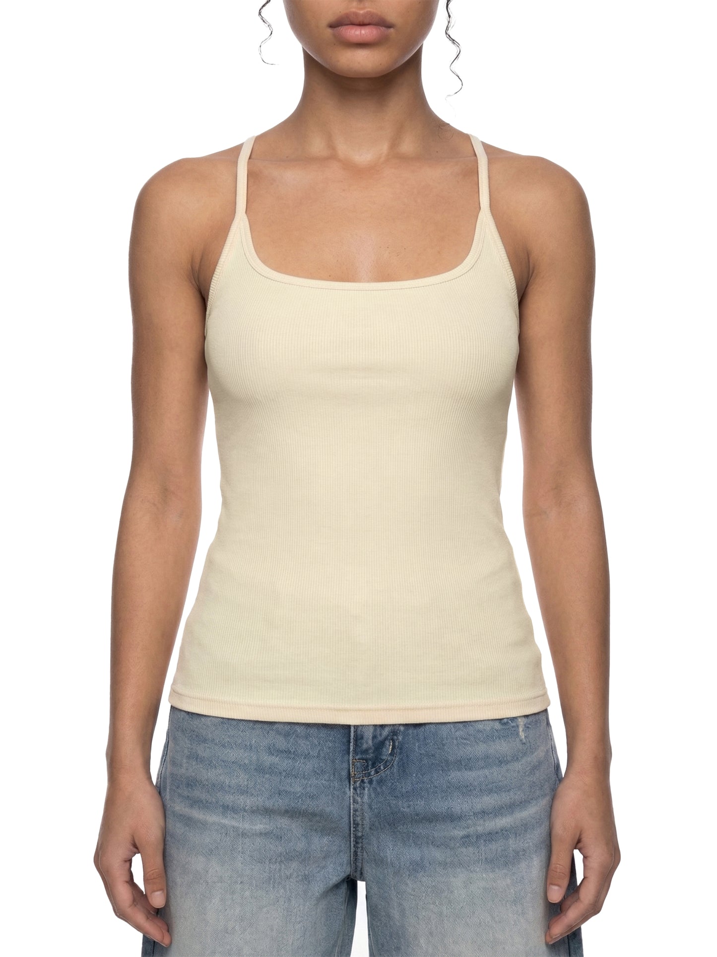 Slim Fit Ribbed Racerback Tank Top