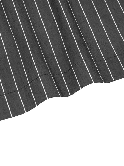 Unisex Striped Boxy Button-Up Shirt