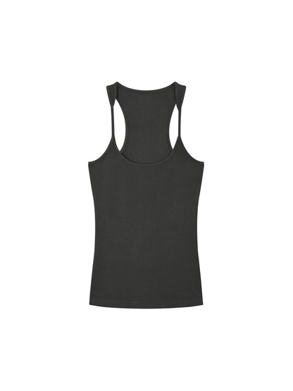 Slim Fit Ribbed Racerback Tank Top