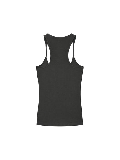 Slim Fit Ribbed Racerback Tank Top