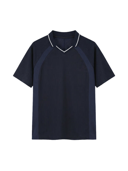 Striped V-Neck Soccer Jersey