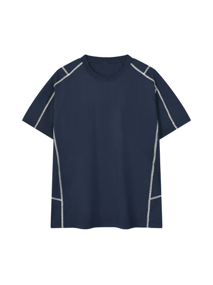 Unisex Contrast Stitch  Regular Fit T-Shirt