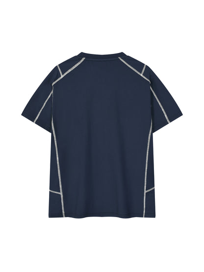 Unisex Contrast Stitch  Regular Fit T-Shirt
