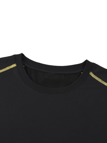 Unisex Contrast Stitch  Regular Fit T-Shirt