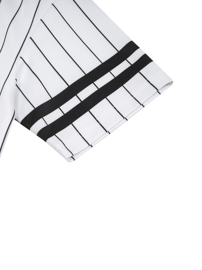 Unisex Striped Loose V-Neck T-Shirt