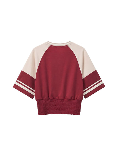 Women's Color Block Ruched T-Shirt